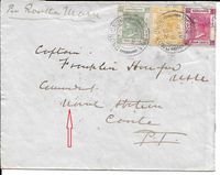 1902 Mail to a Capt at NAVAL Station in CAVITE PHILIPPINES from HONGKONG - Manila Transit and Arrival Cancellation on Reverse - Interesting and unusual DESTINATION to a Naval S