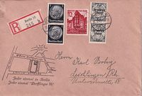 1940 DR Ebf Berlin nach Leichlingen - Rekl Umschlag m Wegbeschreibung