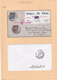 1933-01-16 Penang-Bombay prince Ali khan Dum Dum S cruz