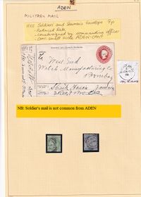 ADEN (India used in) SOLDIERS MAIL