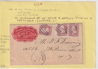 1866-03-20 USA Adv env of J & A Fish Oil etc from Southold to NY €25.-