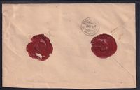 1899-09-18 Sweden 19th century Insured mail to Norway Reverse